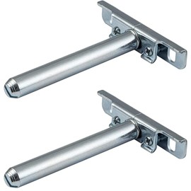 Gedotec Adjustable Shelf Bracket, Pack of 2 Shelf Brackets, Invisible, Support, Shelf Support Made of Galvanised Iron, Shelf Brackets, Shelf Support for Wall Mounting