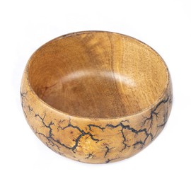 GoCraft Mango Wood Nut Bowl, Small, 6" Diameter x 3" Height, Single Bowl