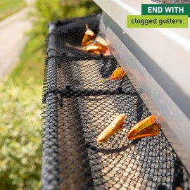 Windhager 07125 Cover Gutter Protection Leaf Guard for Gutter with Mounting Brackets 6 m