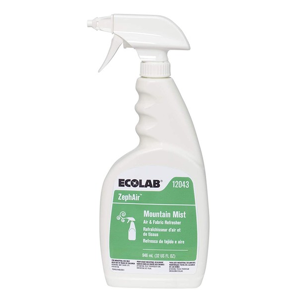 Ecolab 12043 ZephAir Mountain Mist Air Freshener, Commercial-Grade Room Freshener, Case of 6