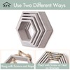 Dual Purpose Floating or Hanging Hexagon Shelves - Washed White