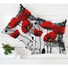 Swono Poppy Flower Set of 2 Square 18x18 Inch Throw