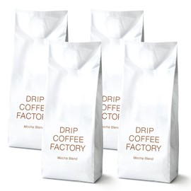 Drip Coffee Factory Mocha Blend Coffee (Beans Stone, 4.4 lbs (2 kg) (500 g x 4 bags))