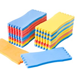 Maotrade Pack of 20 Fishing Rewinders Fishing Line Foam Plate 6 x 14 cm Leader Winder Wire Fishing Winding Board Fishing Accessories (Random Colour)