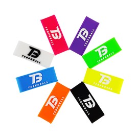 TEBPKBALL 4Pcs Pickleball Paddle Silicone Ring,Pickleball Paddles Handle Silicone Ring Stretchy,for securing Overgrip on Paddles or Handles,Hold Overgrip in Place (2 Green+2 Yellow)