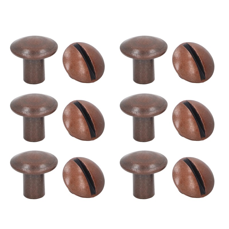 200 Sets Book Binding Screw Uniform Coating Curved Surfaces Brass