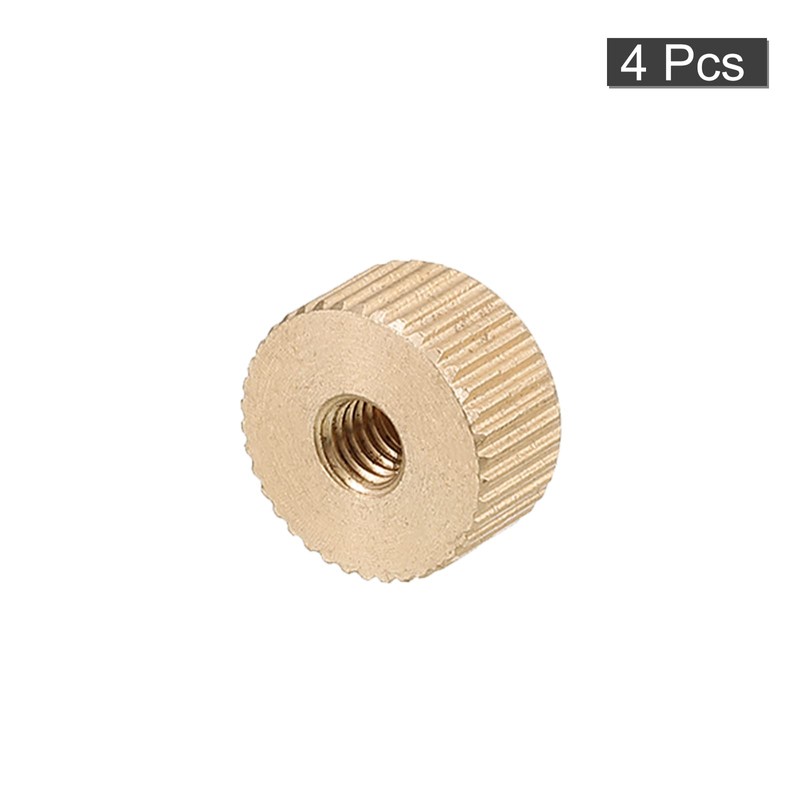 QUARKZMAN Knurled Nuts 4 Pieces M4 x D12 mm x