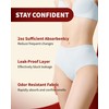 REELINDRY Womens Incontinence Underwear Washable, 2 oz Absorbent Leakproof Mid