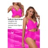 Tempt Me Dark Pink Ruffle Bikini Set High Waisted Two
