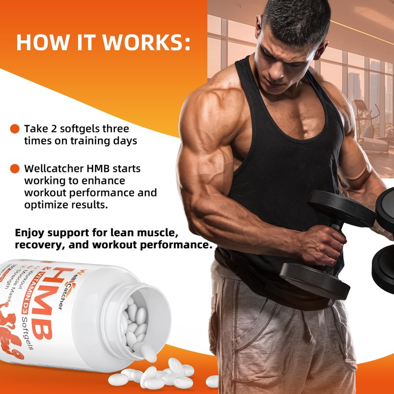 HMB Supplements for Men Women: HMB 3000MG with D3 90