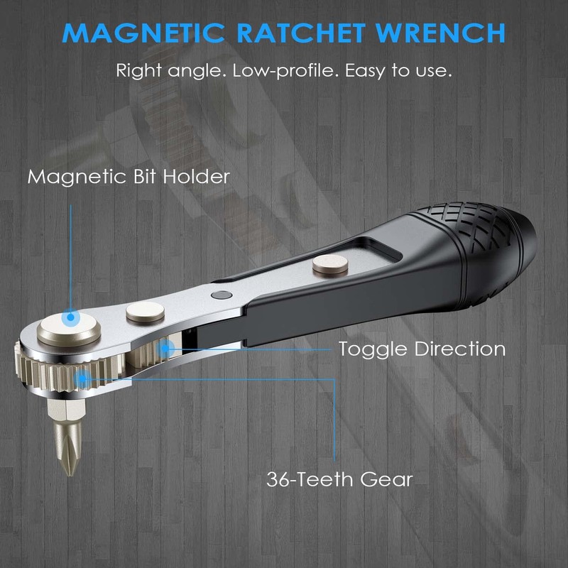 Steinwhale 37pcs Mini Ratchet Screwdriver Set with 1/4" S2 Steel