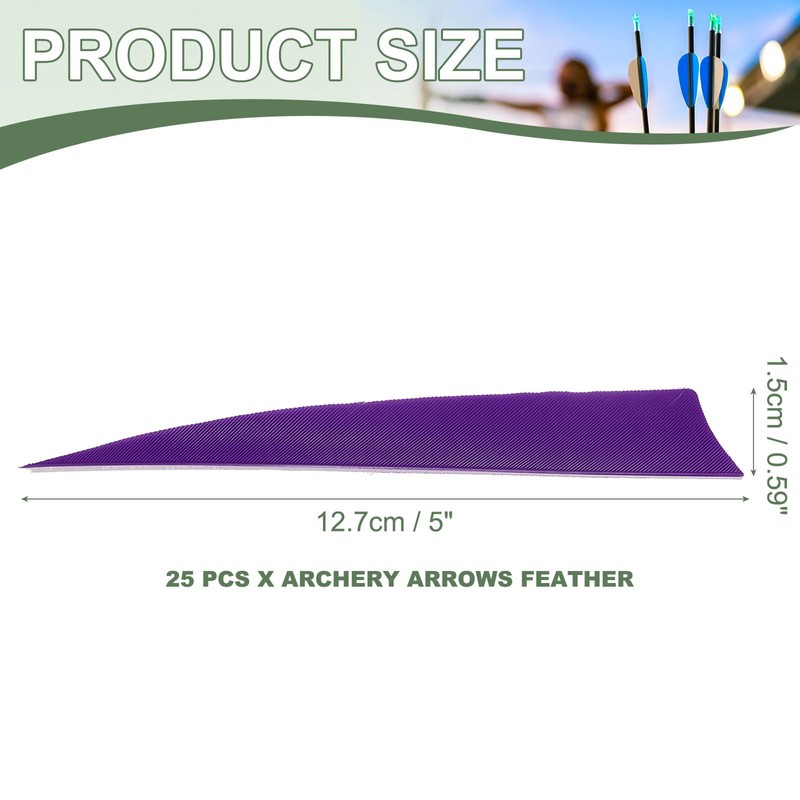 YELARXI Arrow Vanes Turkey Archery Arrows Feather Fletching, 5 Inch