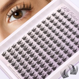 Himirell Lash Clusters Manga With Spikes Wispy Cluster Natural Eyelash Extensions Anime Eyelashes Clusters Faux Mink Fairy Individual Lash Extension Kit for Self Application
