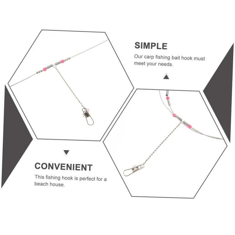 Kisangel 1set Fishing Wire Trace Leader Rigs Strong Swivel and