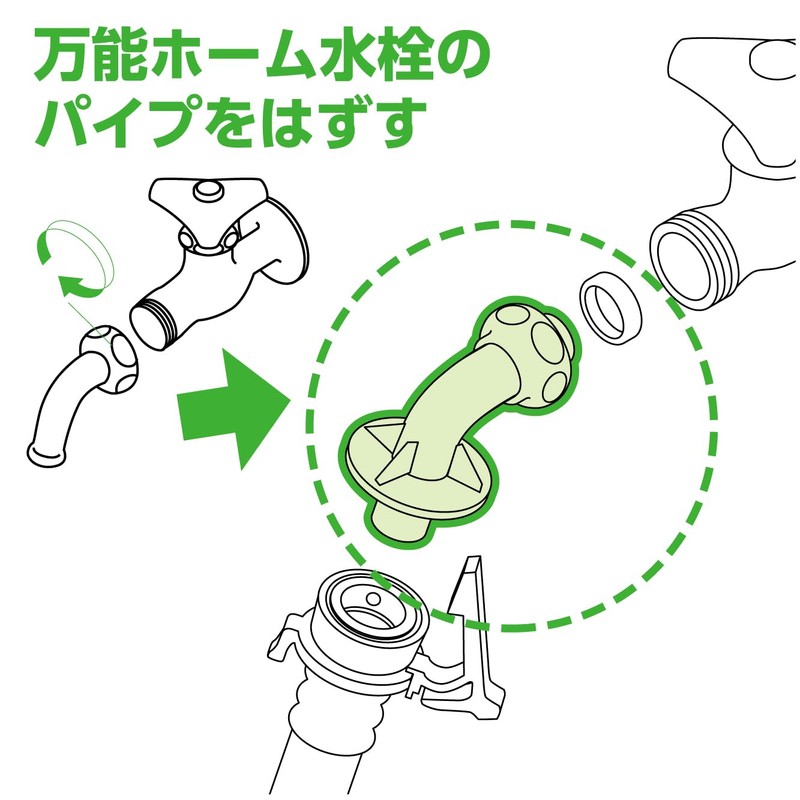SANEI (サンエイ) Washing Machine L-Shaped Nipple Water Supply Hose Connector
