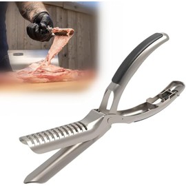 Rib Membrane Removal Tool, BBQ Rib Skinner Rib Prep Tool, Stainless Steel Rib Membrane Remover Tool, Ergonomic Design for Easy Membrane Removal, Dishwasher Safe BBQ Accessories