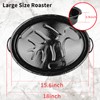 JY COOKMENT Granite Roaster Pan, 18' Enameled Roasting Pan with