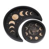 GLOBLELAND Crescent Moon Tray Crystal Holder Set for Stones Display