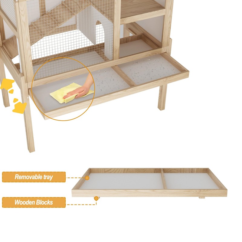 DAWNSPACES Large Guinea Pig Cage for 2, Small Animals Rabbit