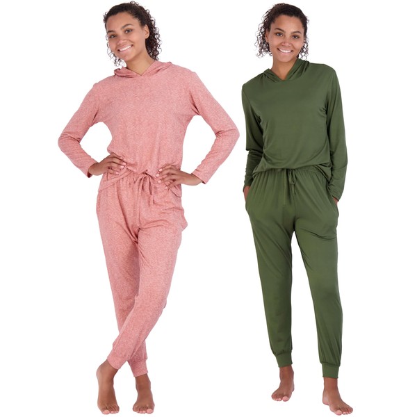 Real Essentials 2 Pack: Women's Super Soft Long Sleeve Sleep