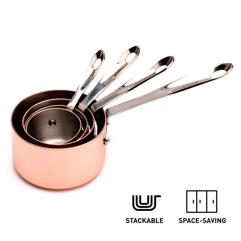 Stainless Steel Copper Plated Measuring Cup Set of 4 |