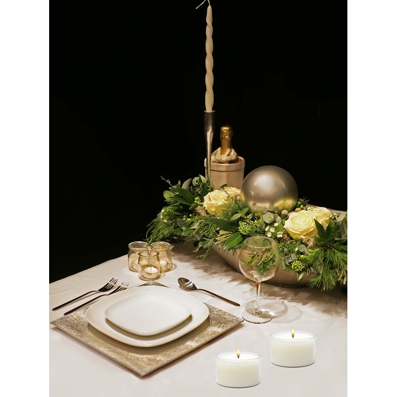 Clear Cup Tea Light Candles Unscented 6 Hour Long Burning