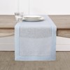 Solino Home Light Blue Linen Table Runner 108 Inches Long