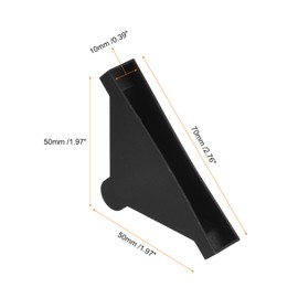 uxcell 50Pcs Plastic Corner Protectors 10x70mm Triangle Shape Glass Corner Guards Cushion for Corner Protection of Glass, Mirror, Tile, Black