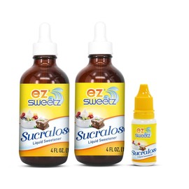 Concentrated Liquid Sucralose Sweetener, 4OZ/120mL (2900 Servings), 2-Pack |One Travel Size Bottle 0.5OZ/15mL (360 Servings)