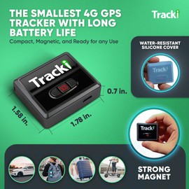 Tracki GPS Tracker for Vehicles – Real-Time 4G LTE Assets & Car Tracking Device with App, Magnetic Mount, Compact Design, Worldwide Coverage – iOS & Android (Subscription Required)
