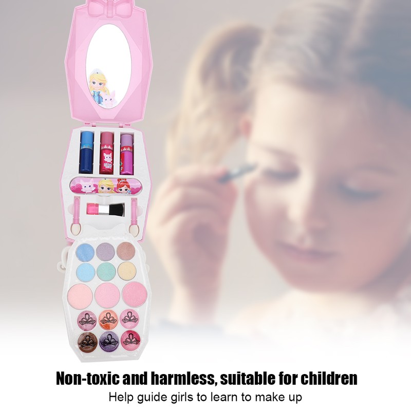 Portable Kid Makeup Water Soluble Toy Miniature Beauty Box Cosmetic