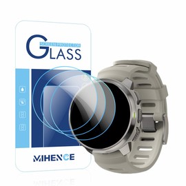 MIHENCE Screen Protector Compatible for Suunto Ocean Dive Computer, 9H Anti-Scratch Tempered Glass Protective Film for Ocean Watch (3PCS), transparent