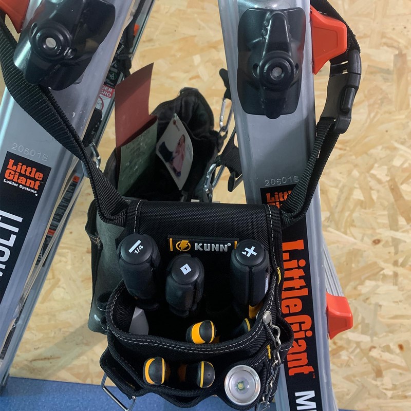 KUNN Electrician Tool Pouch,1680D Durable Tool Pouches with Belt Clip,Small