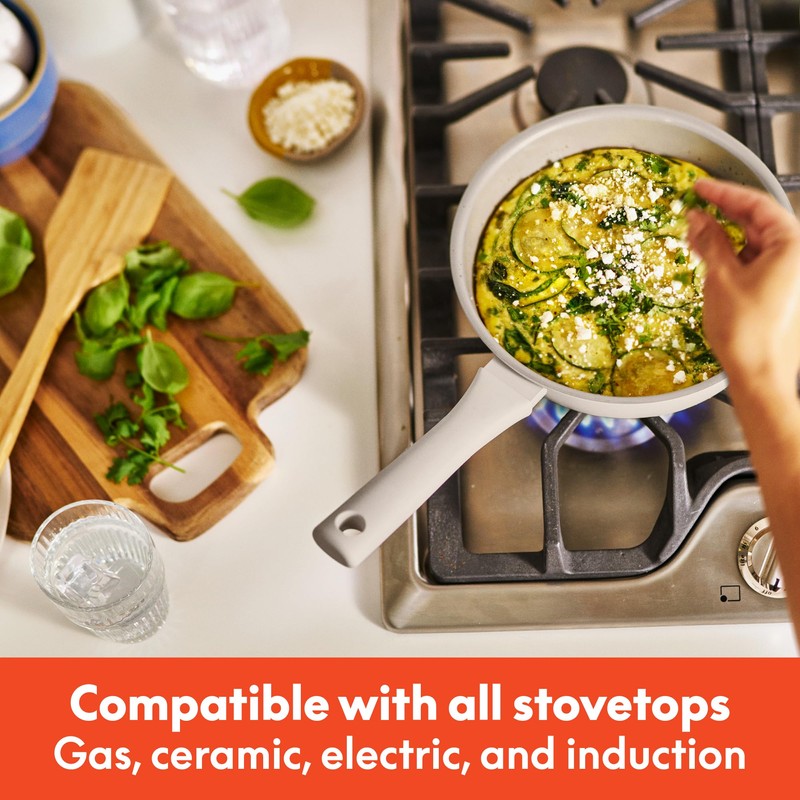 bella 7 Piece Cookware Set with EverGood™ Ceramic Nonstick Coating​,
