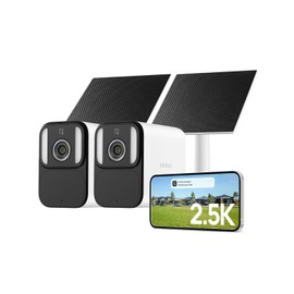 Anona Lucio 2.5K Security Camera Outdoor Battery Wireless with Solar Powered, Color Night Vision & 138° FOV, Multi-Object Detection, No Hub Needed, Two-Way Audio, IP67, 2 Pack