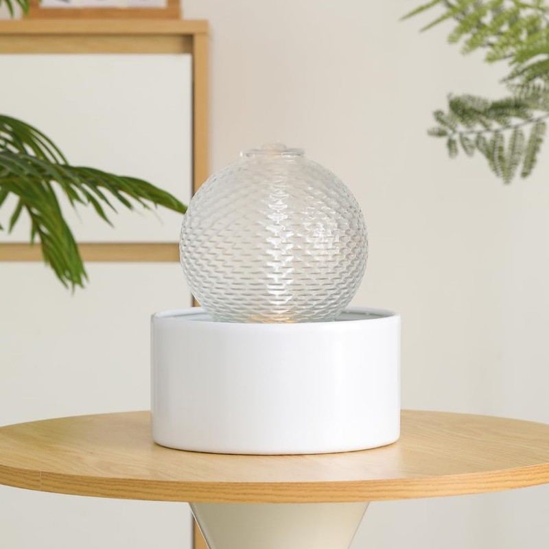 Generic Indoor Water Feature Tabletop Ceramic Fountain Home Kitchen Office