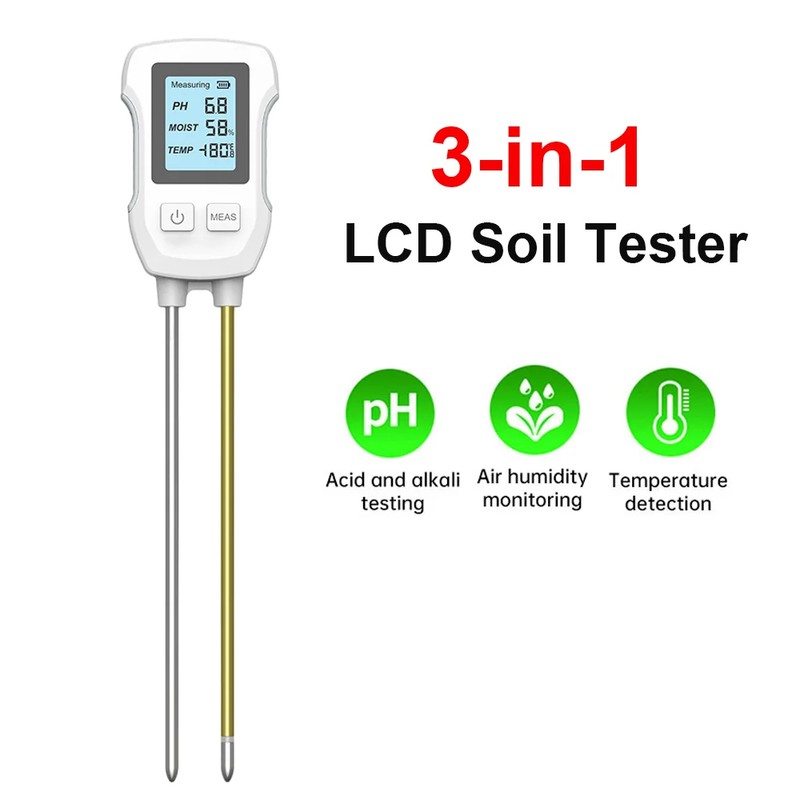 6-in-1 Digital Soil Tester for Plant Care – Backlit LCD