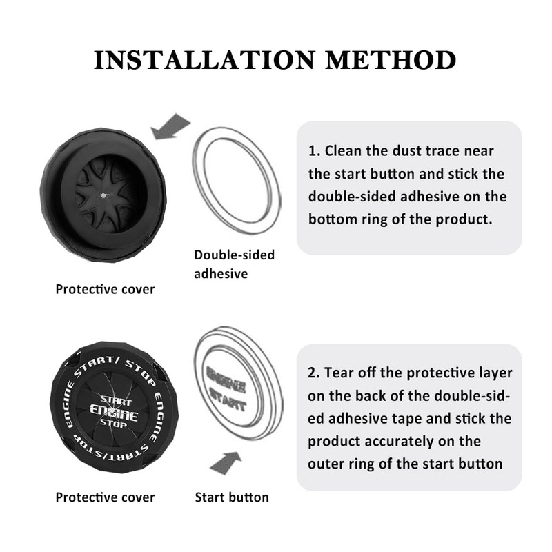carleef Car Push Start Button Cover,Fashionable Push to Start Button
