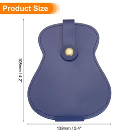 sourcing map Guitar Picks Holder Case Artificial PU Leather Acoustic Electric Guitar Pick Case Blue