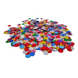 Rainbow Foil Confetti, Colorful Round Dots Foil Glitter Table Confetti, Sparkling for Birthday Wedding Party Decoration (1.5 cm, 1.76 OZ)