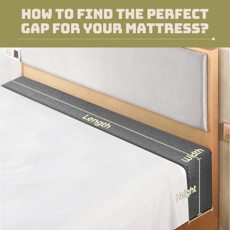 Deepshark Bed Gap Filler for King Mattress, High-Density 45D Sponge,