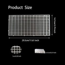 JBBCMY 4 PCS Aquarium Fish Tank Plastic Grid Panel Egg Crate Grate Bottom Isolation Filter Tray Separator Cover lid Divider Hoods
