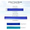 4 Pack Towel Bands | Towel Holder for Cruise Chairs