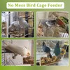 Ginobili No Mess Bird Feeder for Cage, Automatic Bird Feeder