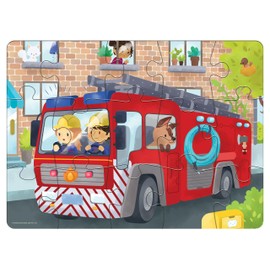 Frank 15 Pieces Floor Puzzle for 3 Year Old Kids and Above (FIRE Engine)
