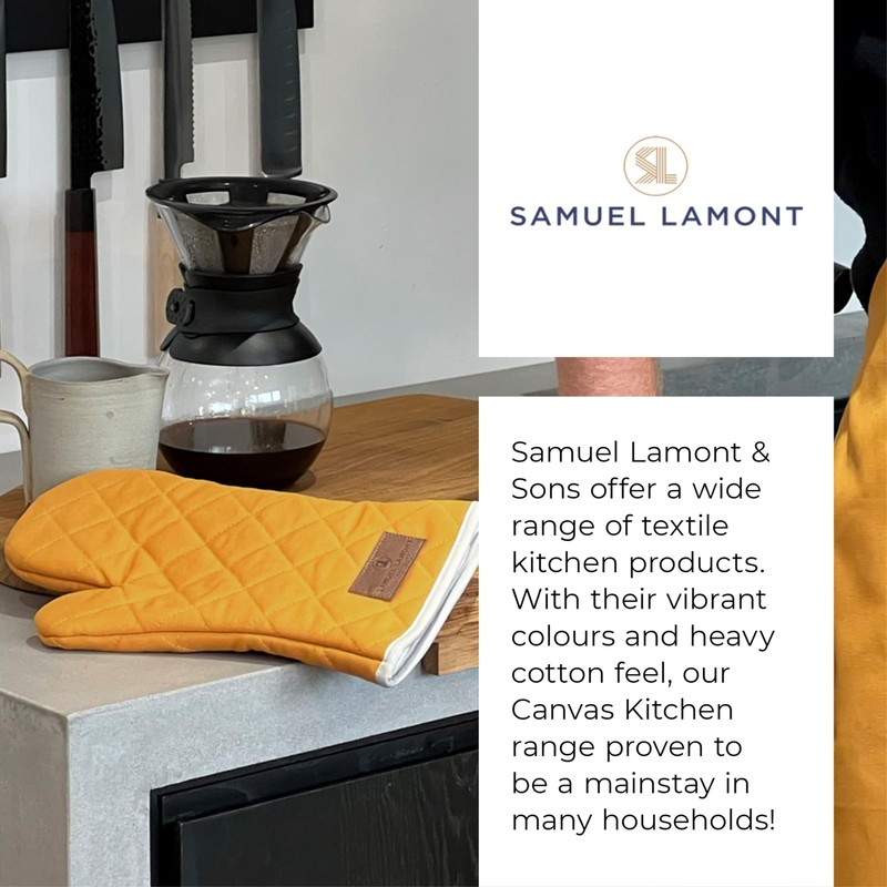Samuel Lamont Oven Gauntlet Gloves - Premium Heat-Resistant Canvas Oven