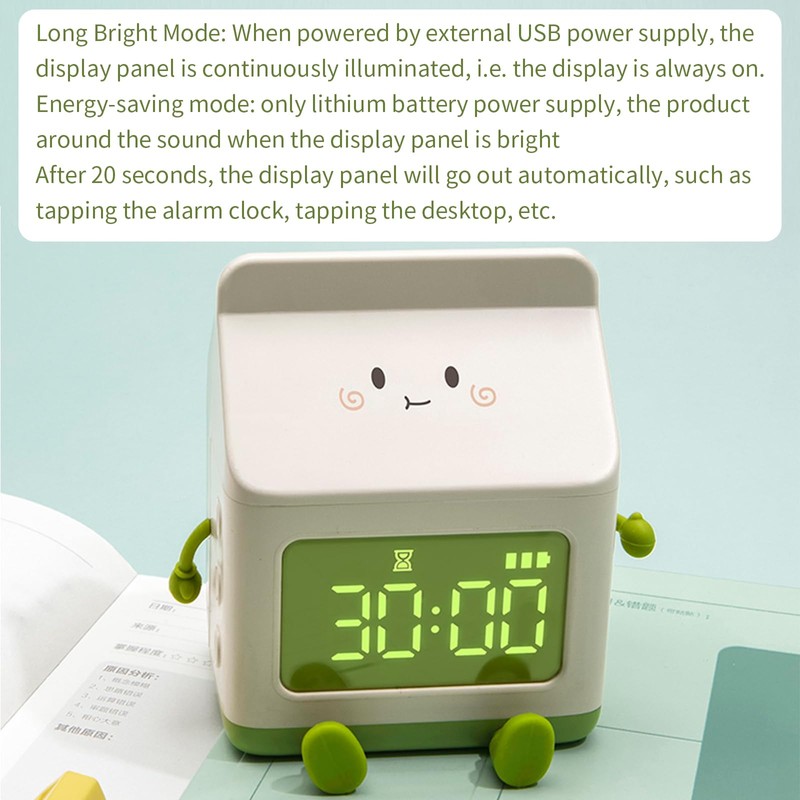 CYMNER Dreamlike Milk Box Alarm Clock: Unique design, versatile functions,