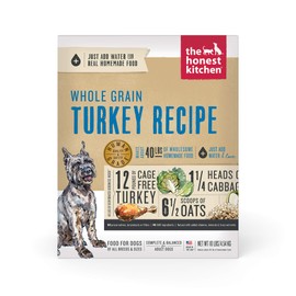 The Honest Kitchen Human Grade Dehydrated Whole Grain Dog Food – Complete Meal or Dog Food Topper – Turkey 10 lb (makes 40 lbs)