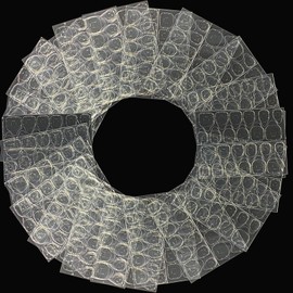 Double Side Jelly Glue Nail Stickers for Press on Nails 24 Sheets Sticky Adhesive Tabs for Fake Nails, Breathable Transparent Fake Nail Glue Tabs for Manicure 576Pcs