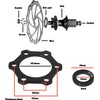 Liyquint 1 Set of 3/5mm Bike Hub Adapter Disc Brake